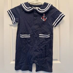 Baby Boy Sailor Romper with hat size 80 cm approx 12 months NWT